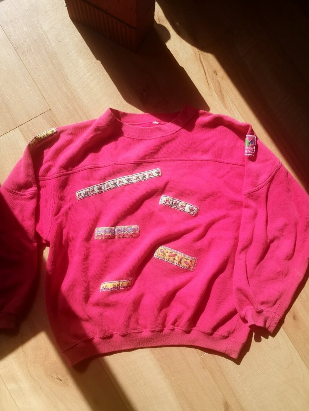 Vintage 80's POIVRE BLANC Neon Pink Boxy Sweatshirt XS-S